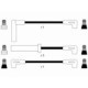 Set cablaj aprinder NGK 5 fire negru 20 cm 26 cm 36 cm 38 cm pentru JEEP