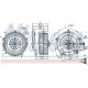 Ventilator habitaclu NISSENS pentru BMW 7 (E65, E66, E67); ROLLS-ROYCE PHANTOM VII, 175 mm, 12 V, 360 W, 2 conexiuni