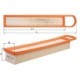 Filtru aer KNECHT pentru CITROEN BERLINGO MULTISPACE, C3 II, C4, dimensiuni 57.3 mm x 84.0 mm x 491.5 mm