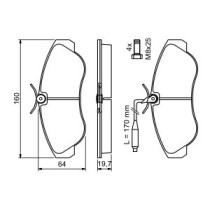 Set placute frana,frana disc BOSCH