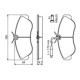 Set placute frana fata BOSCH pentru CITROEN JUMPER I, FIAT DUCATO, PEUGEOT BOXER 1.9D-2.8D 02.94-09.09, inaltime 64.1 mm, latime 159.9 mm, grosime 19.5 mm