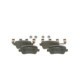 Set placute frana spate BOSCH pentru FIAT CROMA 1.9D/2.4D 06.05-12.11, inaltime 46.6 mm, latime 105.5 mm, grosime 16.8 mm