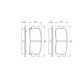 Set placute frana spate BOSCH pentru CITROEN 2 CV, MITSUBISHI DELICA, ECLIPSE III, IV, L400, PAJERO I, II, dimensiuni 43.5x108.0x14.8 mm