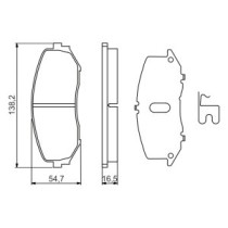 Set placute frana,frana disc BOSCH