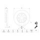 Disc frana BOSCH Fata Dreapta/Stanga 240.5 mm 40.6 mm 20.0 mm pentru FIAT 500, 500 C, DOBLO, PANDA, FORD KA, LANCIA YPSILON