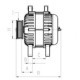 Alternator HC-CARGO 14V 125A pentru VOLVO S40 I, V40; MITSUBISHI SPACE STAR; NISSAN INTERSTAR, PRIMASTAR; OPEL MOVANO A, VIVARO A; RENAULT ESPACE III, LAGUNA I, LAGUNA II, MASTER II 1.5D-2.5D