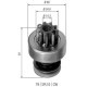 Pinion electromotor MAGNETI MARELLI pentru MERCEDES LP, NG, O 309, UNIMOG, 60, 70, 700, 800, 900, diametru exterior 60.0 mm, 9 dinti