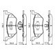 Set placute frana Spate BOSCH pentru FORD MAVERICK, FORD USA ESCAPE, MAZDA TRIBUTE 54.9 mm x 146.1 mm x 17.5 mm