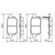 Set placute frana spate BOSCH pentru GREAT WALL VOLEEX C20R, LEXUS CT, SUBARU TREZIA, TOYOTA AURIS, CARINA V, COROLLA, PRIUS, RACTIS, URBAN CRUISER, VERSO S, YARIS 1.0-1.8H 12.87, inaltime 42.4 mm, latime 98.8 mm, grosime 14.3 mm