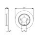 Disc frana BOSCH Spate Dreapta/Stanga 284.0 mm 54.3 mm 10.0 mm pentru HYUNDAI GRANDEUR IX35 SONATA V VI KIA CADENZA I OPTIMA 1.6-Electric