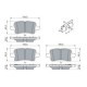 Set placute frana spate BOSCH pentru CHEVROLET VOLT, OPEL AMPERA-E, ASTRA K, INSIGNIA B, dimensiuni 46.5 mm x 106.5 mm x 17.1 mm