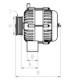 Alternator HC-CARGO 14V 150A pentru LAND ROVER RANGE ROVER II 3.9/4.0/4.6 07.94-03.02