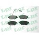 Set placute frana fata LPR pentru ABARTH 500/595/695, FIAT DOBLO, GRANDE PUNTO, LANCIA MUSA, dimensiuni 57.4mm x 136.8mm x 18.4mm