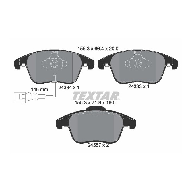 Set placute frana,frana disc TEXTAR
