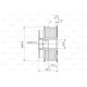 Fulie alternator VALEO pentru AUDI A4 B5, A6 C5, A8 D2, A8 D3 2.5D-4.2D 03.94-07.10, diametru exterior 65.0 mm, latime 37.0 mm