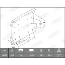 Set garnituri de frictiune, frana tambur BERAL