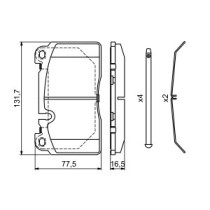 Set placute frana,frana disc BOSCH
