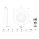 Disc frana BOSCH Spate Dreapta/Stanga NISSAN INTERSTAR NV400 OPEL MOVANO B RENAULT MASTER III 2.3D 304.9 mm 71.5 mm 12.0 mm