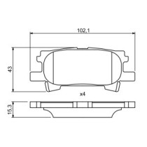 Set placute frana,frana disc BOSCH