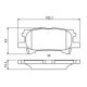 Set placute frana Spate BOSCH pentru LEXUS RX, TOYOTA HIGHLANDER 2.4-3.5, dimensiuni: 43.0 mm x 102.1 mm x 15.3 mm