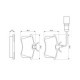 Set placute frana spate BOSCH pentru FORD GALAXY I, SEAT ALHAMBRA, VW SHARAN, inaltime 53 mm, latime 87.4 mm, grosime 17 mm