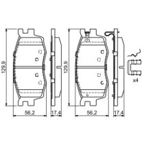 Set placute frana,frana disc BOSCH