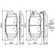 Set placute frana fata BOSCH pentru HYUNDAI ACCENT III, I20 I; KIA RIO II, dimensiuni 56.2 mm x 129.9 mm x 17.4 mm