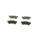 Set placute frana spate BOSCH pentru CHEVROLET LACETTI, NUBIRA, REZZO, DAEWOO LACETTI, NUBIRA, TACUMA, dimensiuni 38.9x104.5x14.6 mm