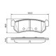 Set placute frana spate BOSCH pentru CHEVROLET LACETTI, NUBIRA, REZZO, DAEWOO LACETTI, NUBIRA, TACUMA, dimensiuni 38.9x104.5x14.6 mm