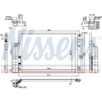 Condensator, climatizare NISSENS