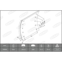 Set garnituri de frictiune, frana tambur BERAL