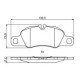 Set placute frana fata BOSCH pentru PORSCHE 718 BOXSTER, 718 CAYMAN, 911, 911 TARGA, BOXSTER, CAYMAN 2.0-3.6 06.08, 73.9 mm x 199.3 mm x 17.5 mm