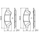 Set placute frana fata BOSCH pentru FORD RANGER 2.0D-3.2D 04.11, inaltime 68.0 mm, latime 194.1 mm, grosime 16.2 mm