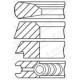 Set segmenti piston GOETZE 100mm STD 3-2-2-4 pentru DEUTZ, FENDT 200, 600, RENAULT 1000, 300, 400, 50, 80, 800, 900, R, XX-12, XX-14 D225-6-D327-3