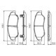 Set placute frana fata BOSCH pentru KIA RETONA, SPORTAGE 2.0/2.0D 04.94-08.03, Inaltime 52.4 mm, Latime 149.1 mm, Grosime 15.6 mm
