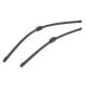 Lamela stergator fata VISIOFLEX 650/475mm pentru FORD, 2 buc, tip jointless, cu spoiler, partea fata, dreapta/stanga