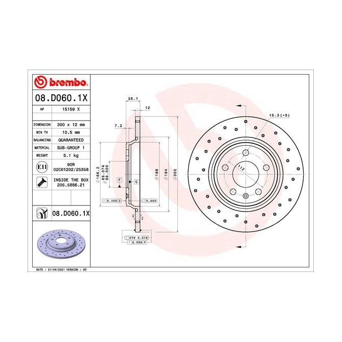 Disc frana BREMBO