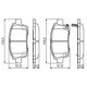 Set placute frana fata BOSCH pentru TOYOTA BB I, CELICA, COROLLA, PRIUS, YARIS, dimensiuni 51.6 mm x 116.4 mm x 16.5 mm