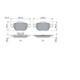 Set placute frana fata BOSCH frana disc RENAULT LAGUNA II SCENIC I 1.6-3.0 06.00-12.07 68.3 mm 155.2 mm 16.6 mm