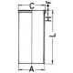 Cămaşă cilindru KOLBENSCHMIDT 101.05 mm diametru interior, 104.2 mm diametru exterior, 227.2 mm lungime, 3.8 mm grosime, maneca cilindru