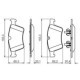 Set placute frana fata BOSCH pentru MERCEDES GL (X164), M (W164), R (W251, V251) 3.0D-5.5 09.06-12.14, 80.4 mm x 193.3 mm x 21.2 mm