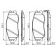 Set placute frana fata BOSCH pentru HYUNDAI EQUUS, TERRACAN, KIA OPIRUS, SSANGYONG RODIUS, SUZUKI IGNIS II, dimensiuni 60.8mm x 137.1mm x 16.7mm
