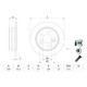 Disc frana BOSCH Spate Dreapta/Stanga MERCEDES 124 (C124), 124 (W124), 190 (W201), C (W202), E (A124), E (C124), E T-MODEL (S124), E (W124) 258.0 mm, 55.3 mm, 9.0 mm