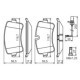 Set placute frana Spate BOSCH AUDI A8 D4 2.0-4.2D 11.09-01.18 58.5 mm x 116.7 mm x 17.3 mm
