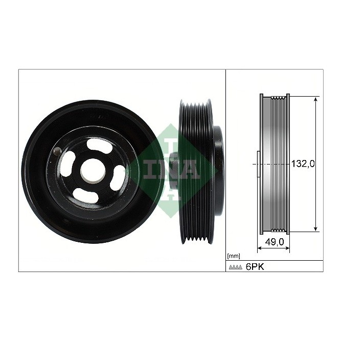 Fulie curea, arbore cotit INA