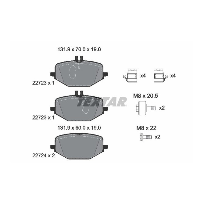 Set placute frana,frana disc TEXTAR