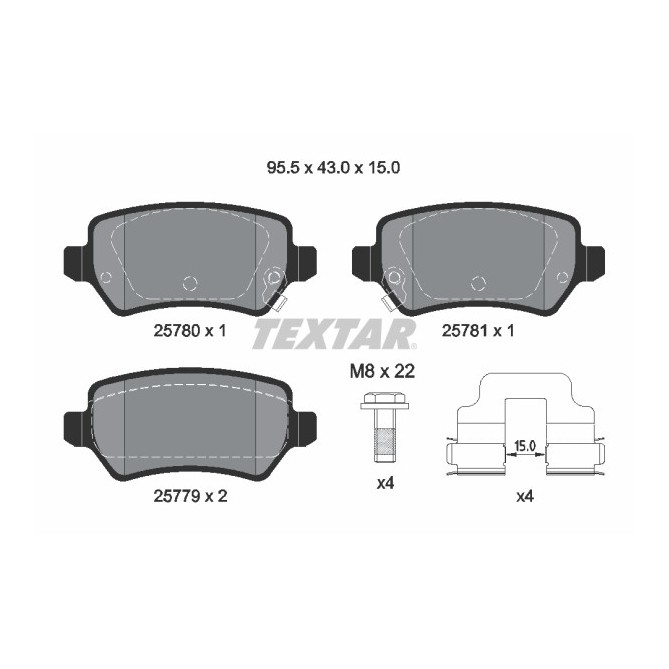Set placute frana,frana disc TEXTAR