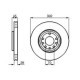 Disc frana BOSCH Fata Dreapta/Stanga 302.0 mm 45.0 mm 28.0 mm pentru CHEVROLET VECTRA OPEL SIGNUM VECTRA C SAAB 9-3 9-3X