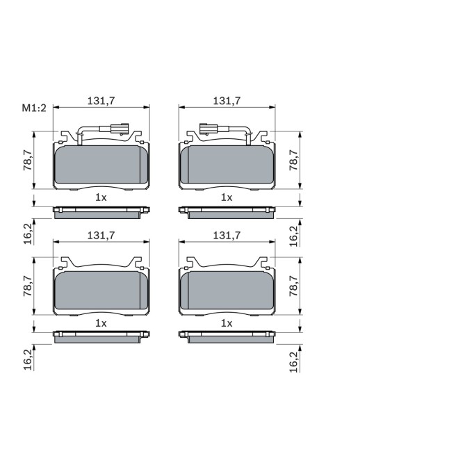 Set placute frana,frana disc BOSCH