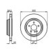 Disc frana BOSCH Spate Dreapta/Stanga pentru MERCEDES S (C215), S (W220) 300.0 mm, Inaltime 58.5 mm, Grosime 22.0 mm